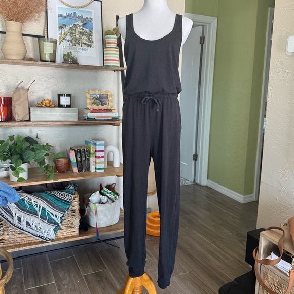 Spiritual Gangster Black Relaxed Fit Jumpsuit - Picture 1 of 6